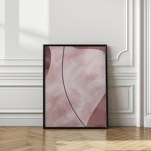 Art Prints of Abstract Shapes Pink