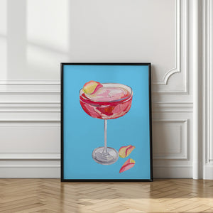 Art Prints of Sparkling Rose Gin Cocktail