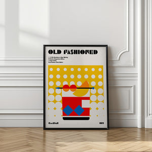 Art Prints of Old Fashioned Bauhaus Cocktail