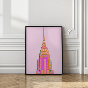 Art Prints of New York Skyscraper (Strawberry Mint)