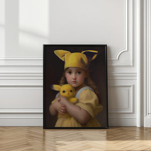Art Prints of Kawaii Little Girl