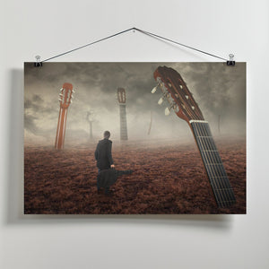 Art Prints of Guitar field