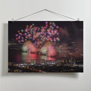 Art Prints of Lake Biwa fireworks