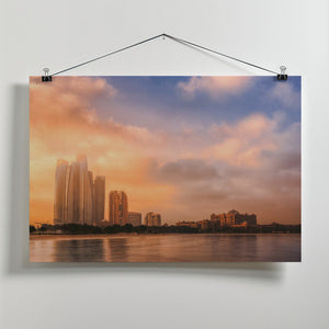 Art Prints of Etihad Towers & Emirates Palace, Abu Dhabi, UAE