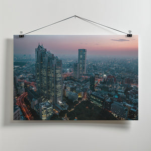 Art Prints of Tokyo at dusk