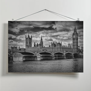 Art Prints of LONDON Houses of Parliament & Westminster Bridge