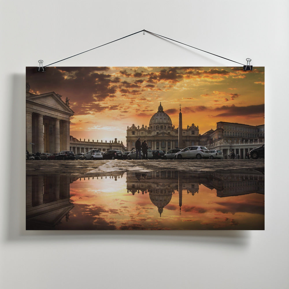 ST. PETER'S SQUARE AT SUNSET