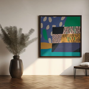 Art Prints of Italian Collage pattern