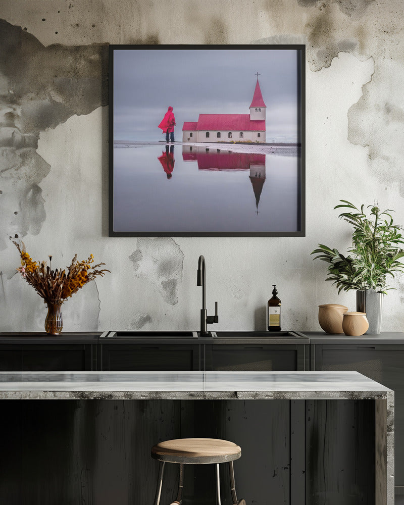 Reflection of Vik Church