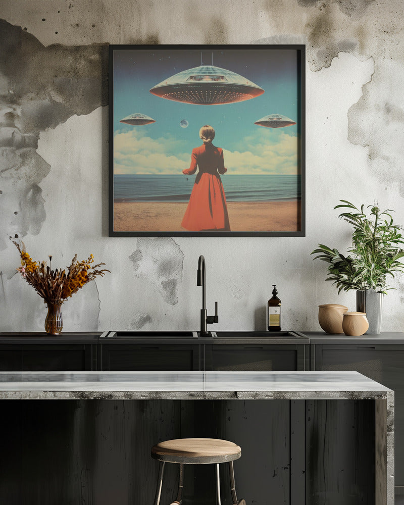 UFO Skies Collage Art