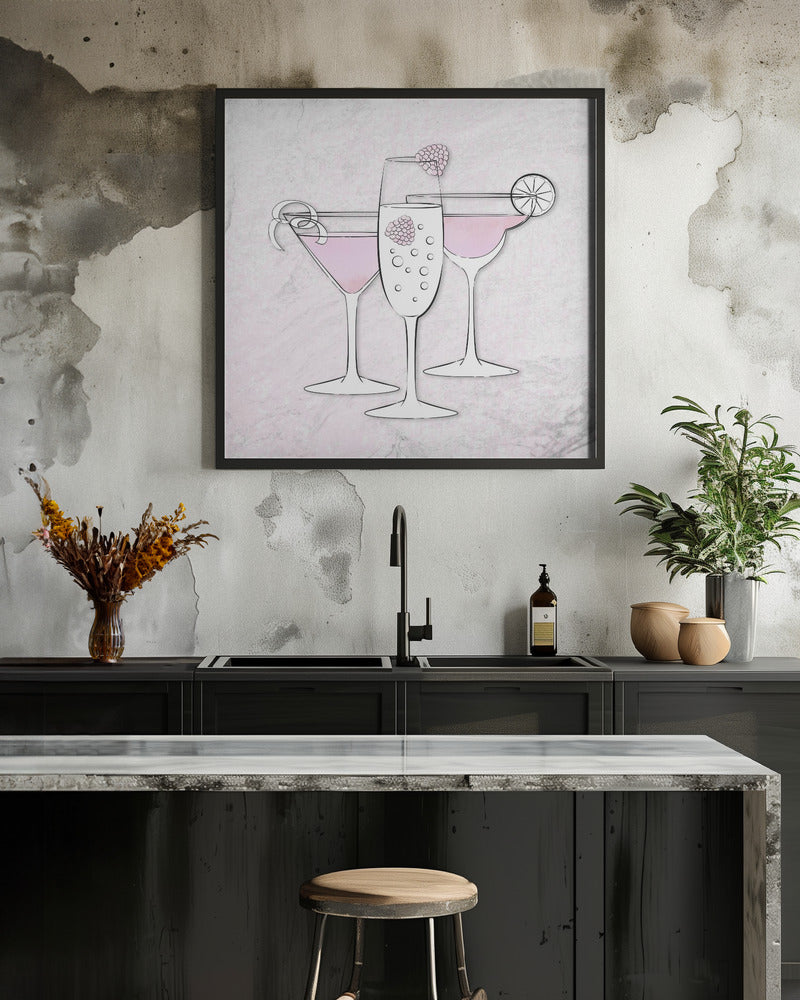 Elegant Pink Cocktails