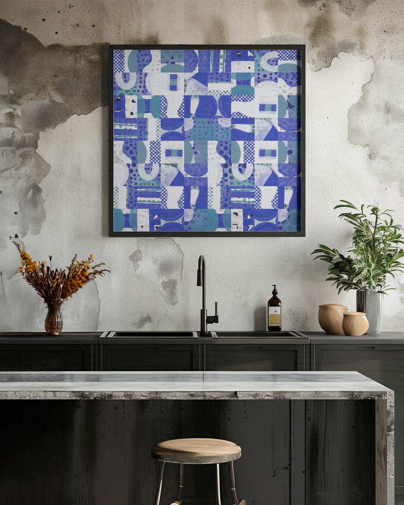 Mid Century Grid Pattern Five