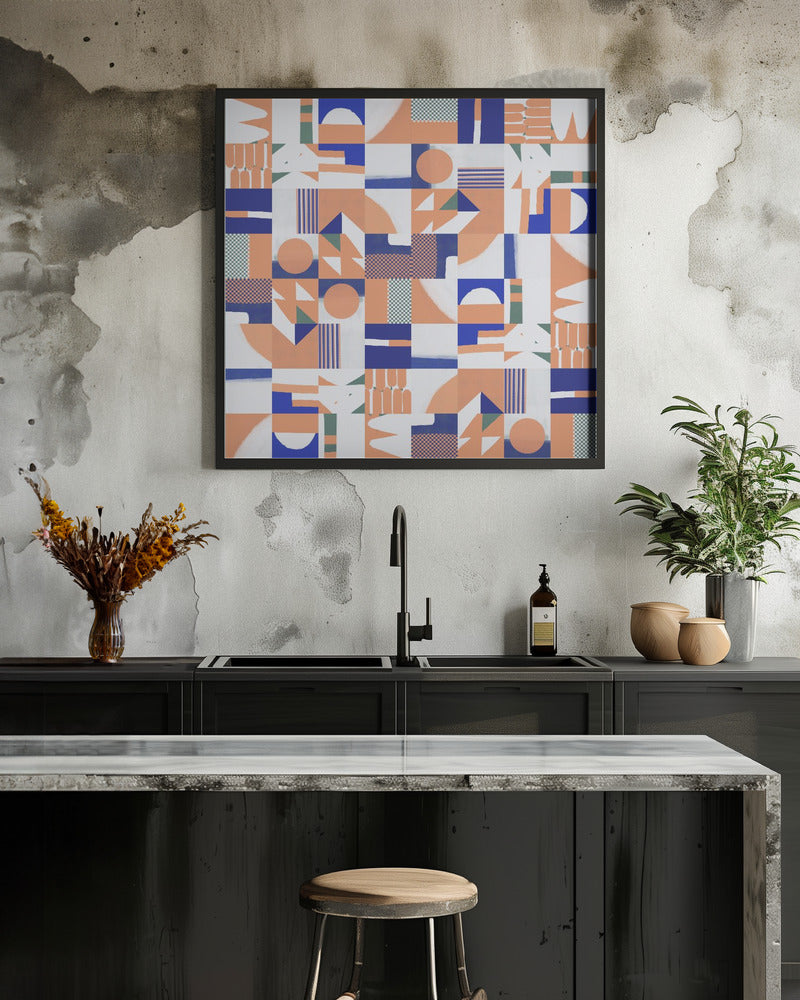 Mid Century Grid Pattern