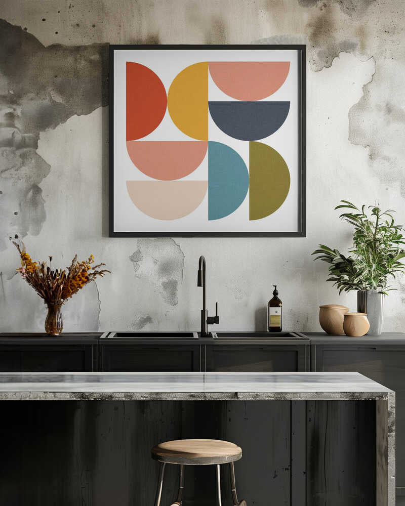 Mid Century Geometric Color Play 4