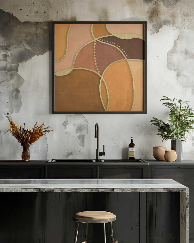 Calm Shapes Orange Gold