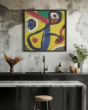 Art Prints of Abstract yellow oil painting