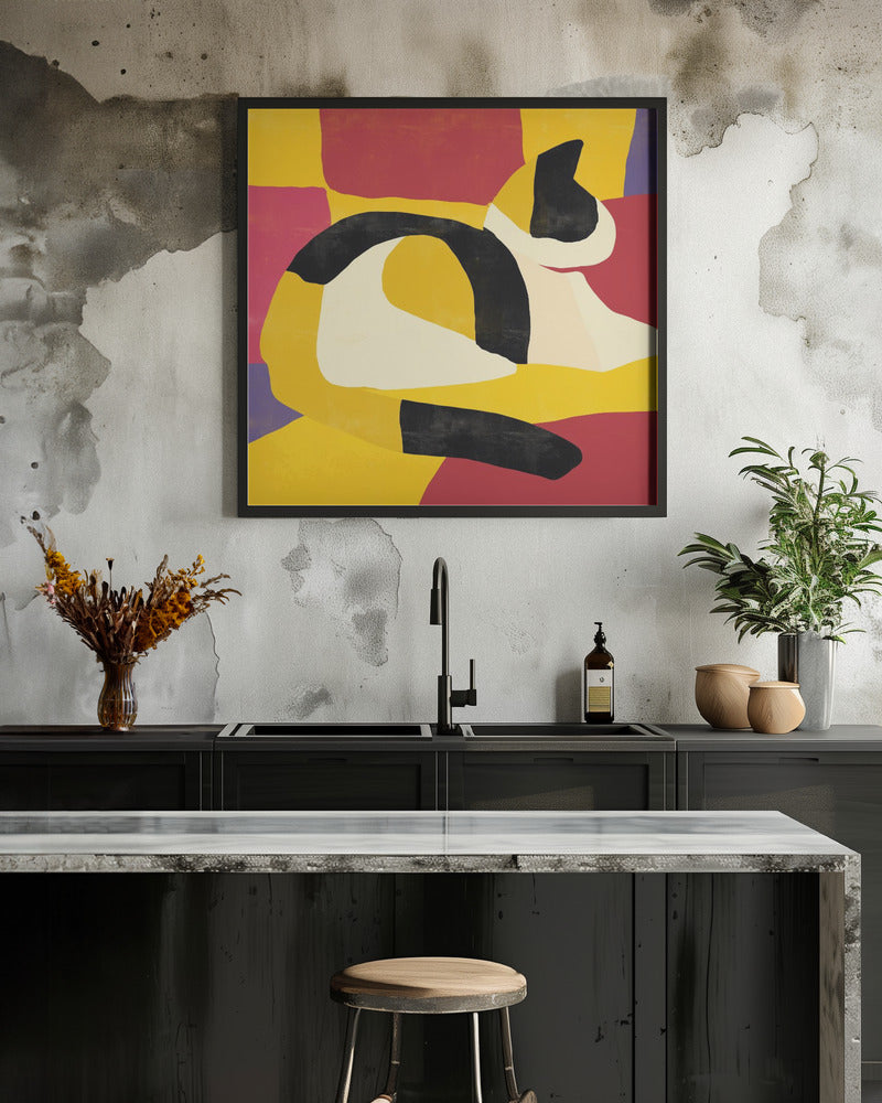 Art Prints of Mosaic cat painting