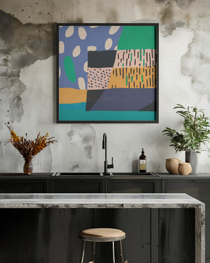 Art Prints of Italian Collage pattern