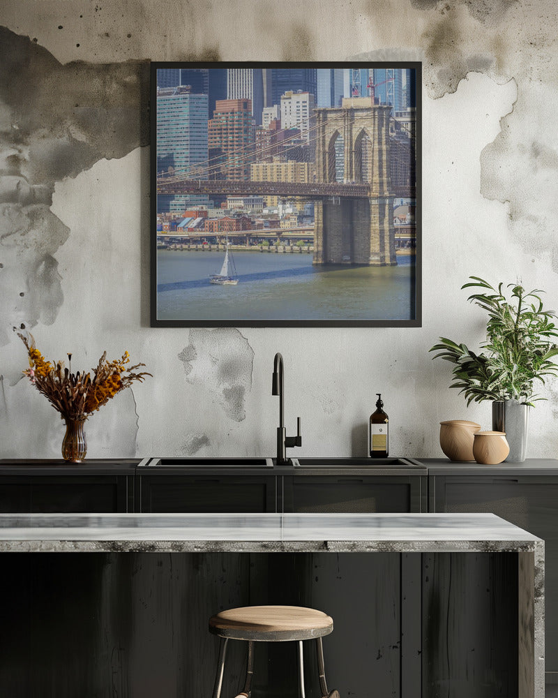 Art Prints of NEW YORK CITY Brooklyn Bridge & Manhattan Skyline