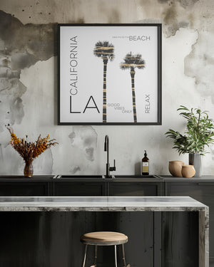 Art Prints of Urban Art LA Palm Trees