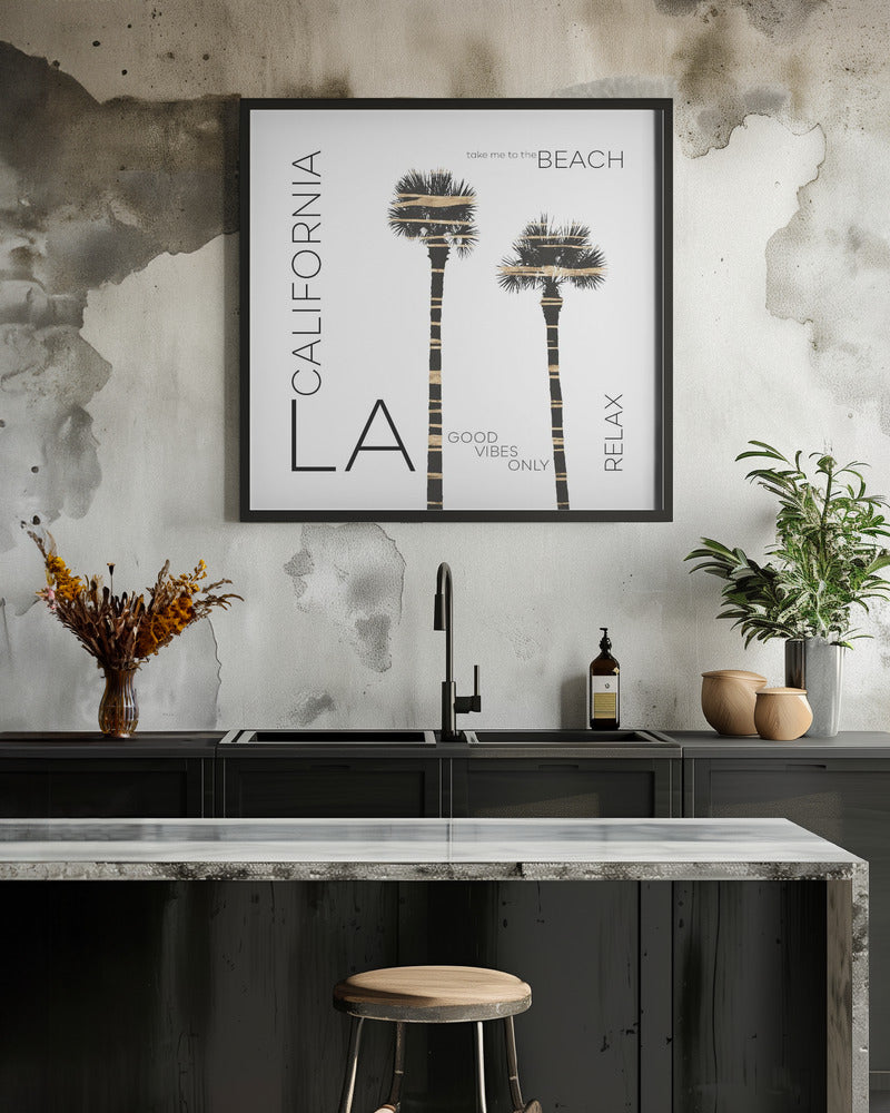 Art Prints of Urban Art LA Palm Trees