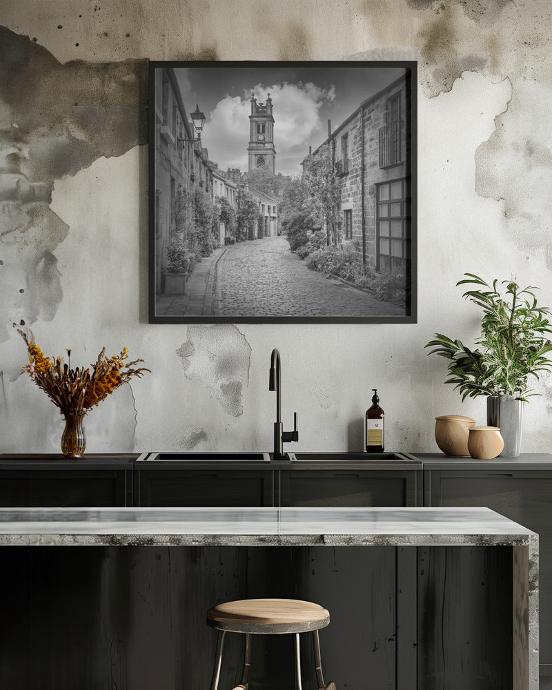 EDINBURGH Circus Lane - Monochrome