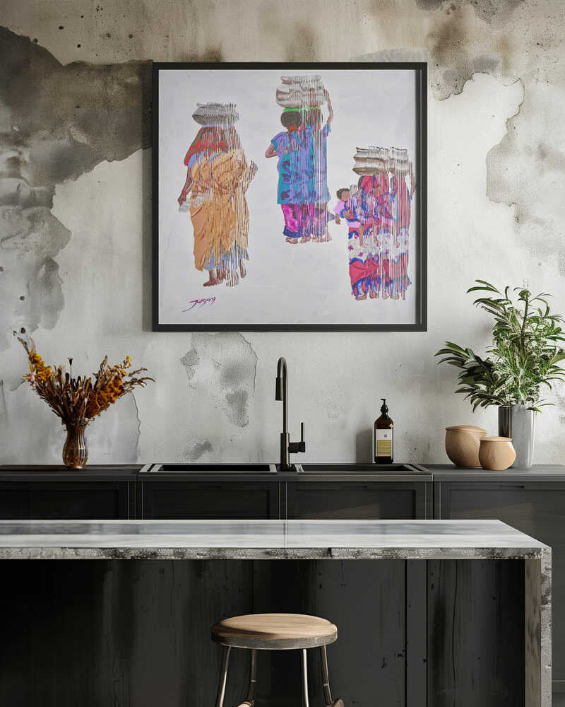 Women Carrying Water Buckets