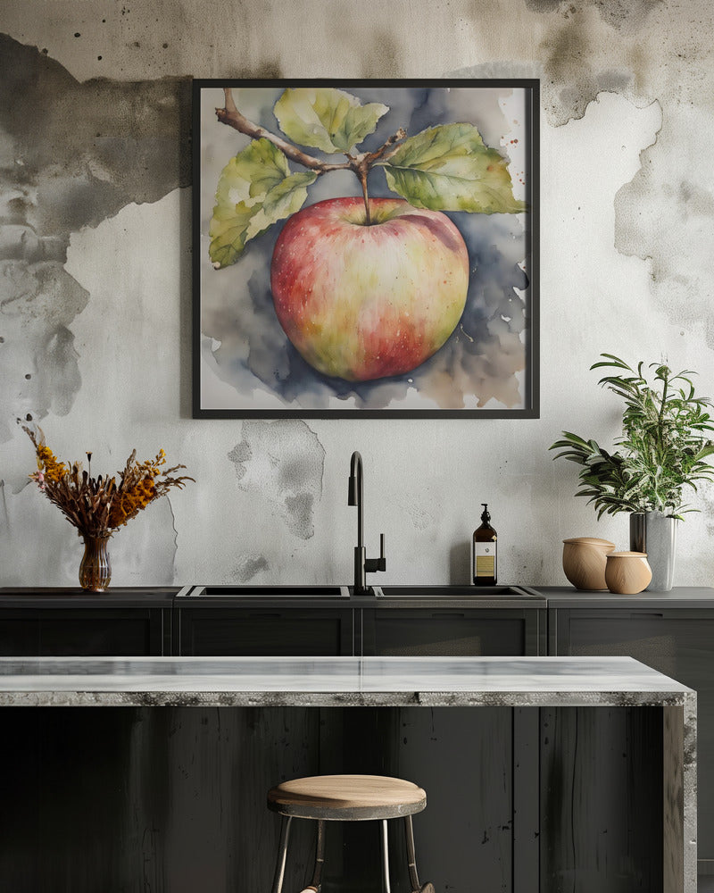 Apfel, Aquarell
