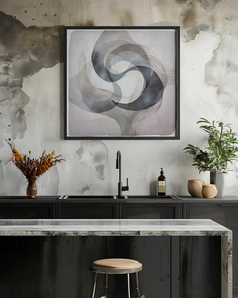 Abstract Green On Neutral Background 2