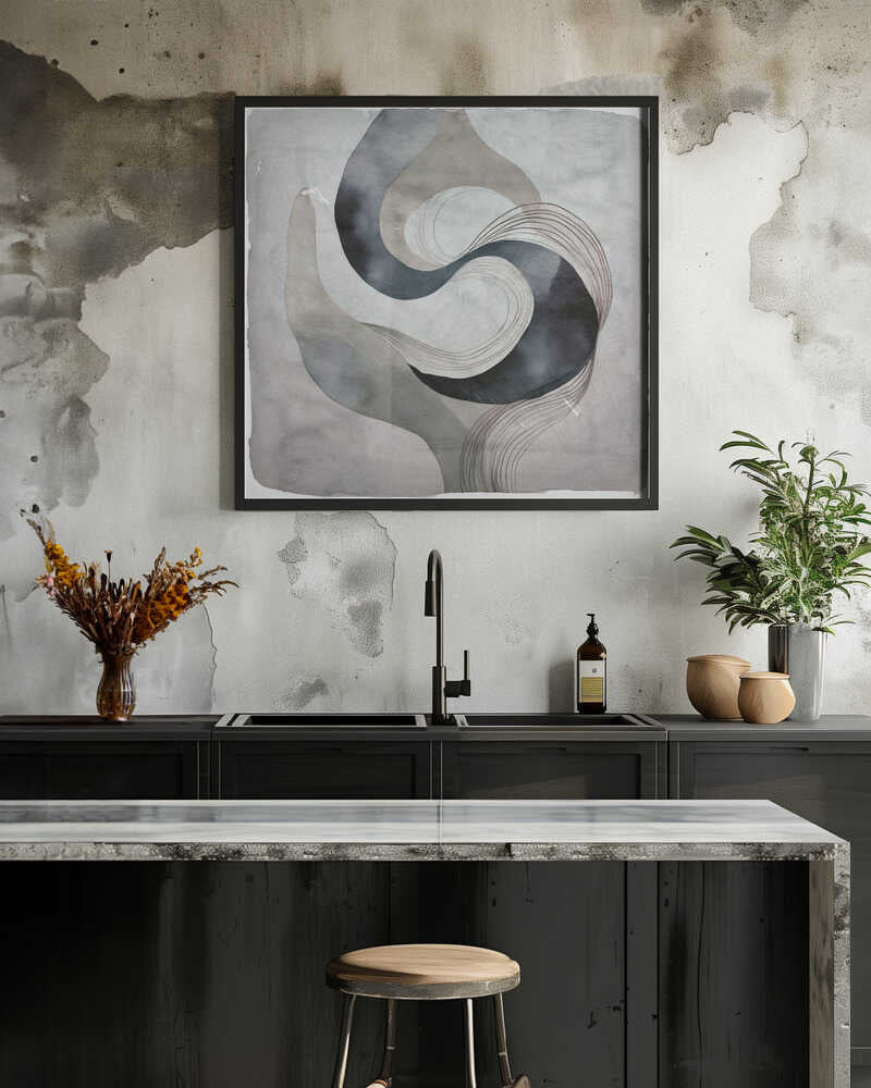 Abstract Green On Neutral Background 1