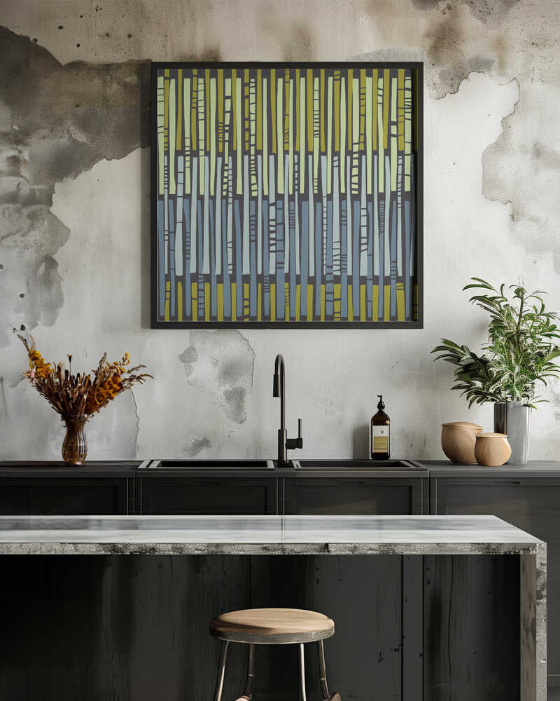 City life geometrics beams moonless night pattern