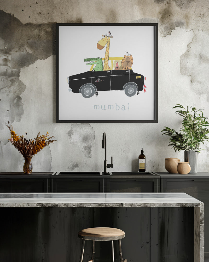 Jungle Animals take a Ride in the Famous Mumbai Taxi