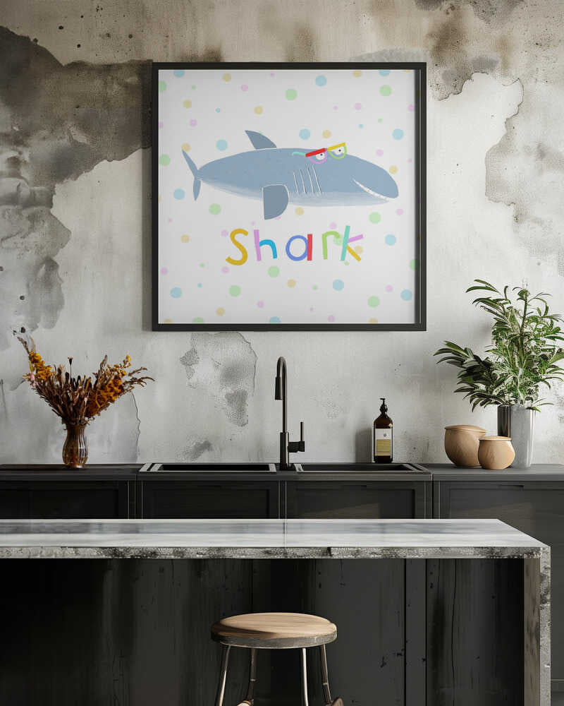 Funny Shark Wearing Glasses by Artist Carla Daly