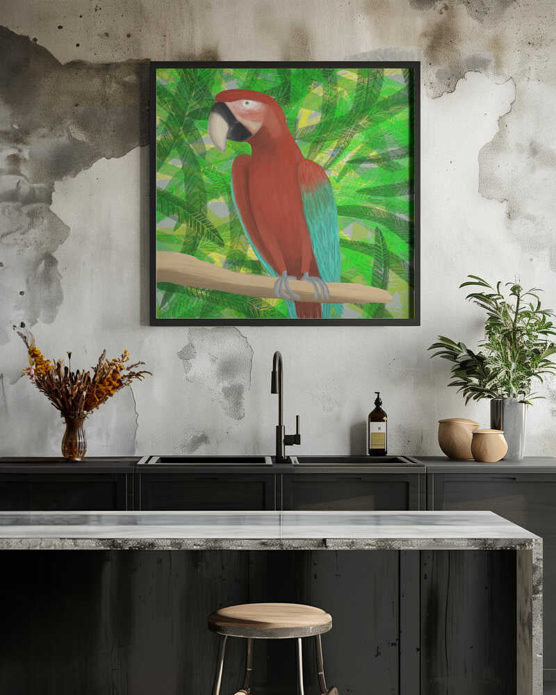 Jungle Parrot Illustrated by Artist Carla Daly