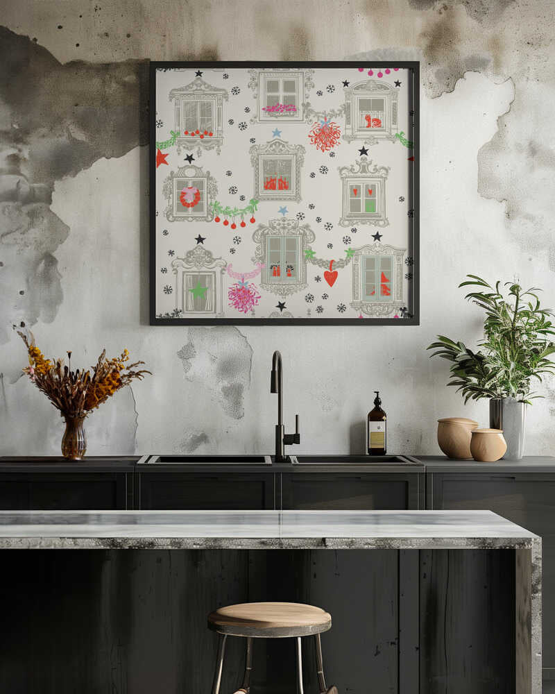 X-Mas Winter windows pattern