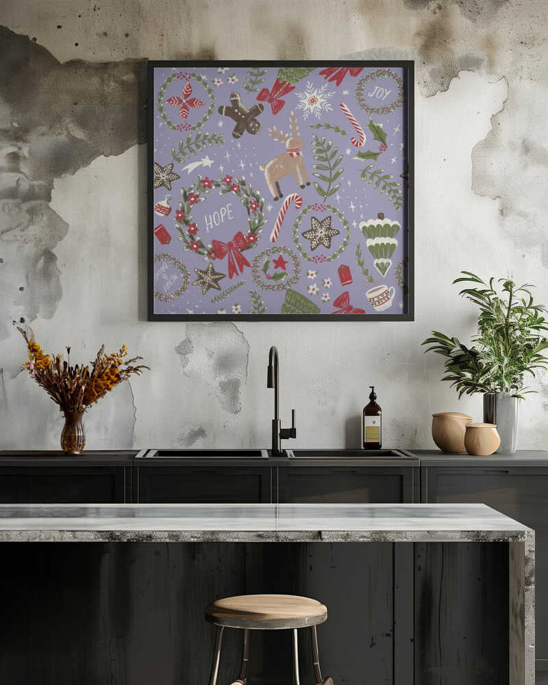 Magical Christmas Lavender Pattern