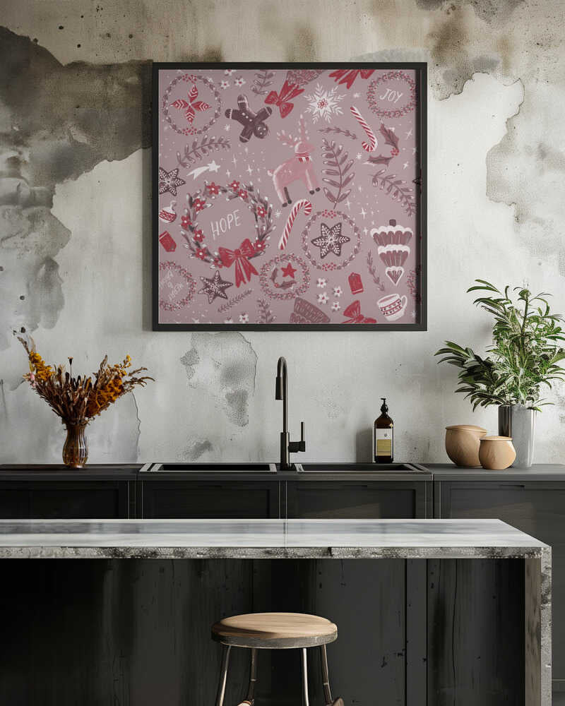 Magical Christmas Red Pattern