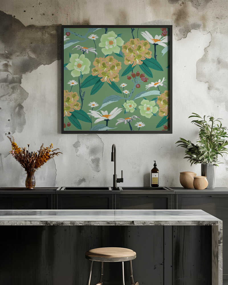 Rhododendrons and daisies