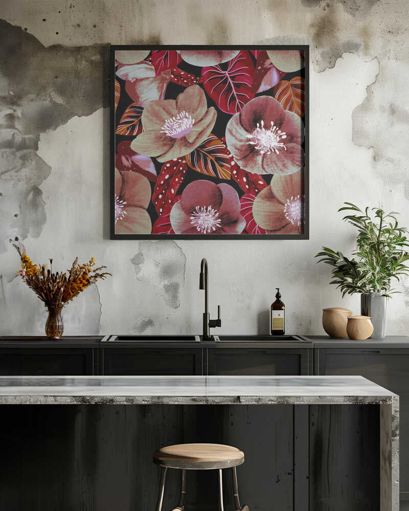 Dark Purple Flowers Cozy Autumn