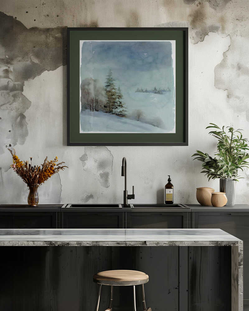 Winter Scene: Christmas Tree Vintage Style 7