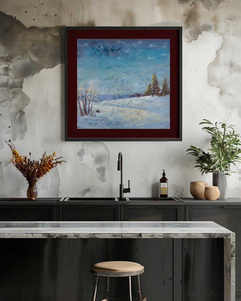 Winter Scene: Christmas Tree Vintage Style 6