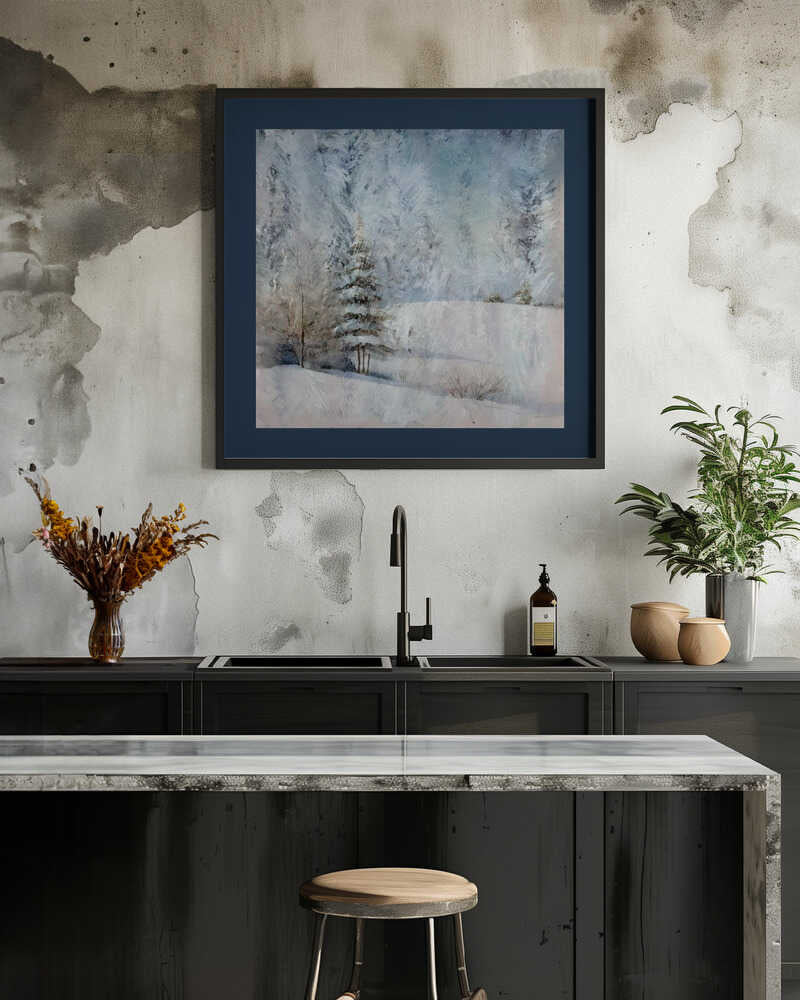 Winter Scene: Christmas Tree Vintage Style 4