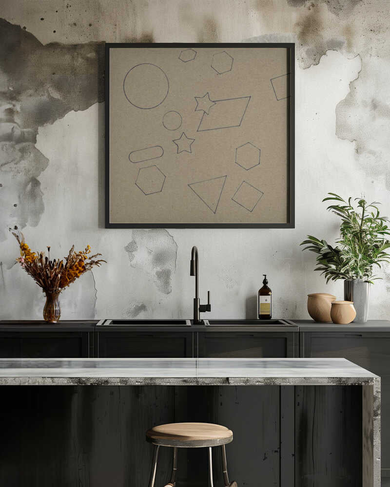 Shapes on Kraft Paper