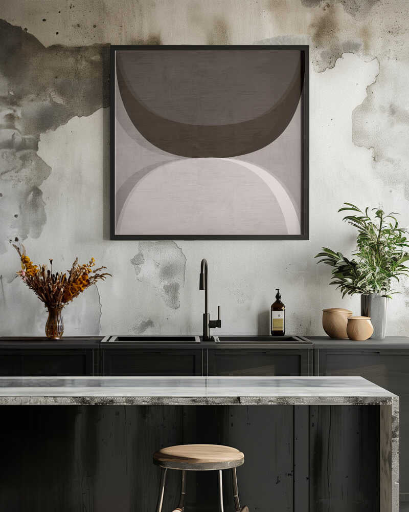 Modern Mocha Abstract Shapes 1