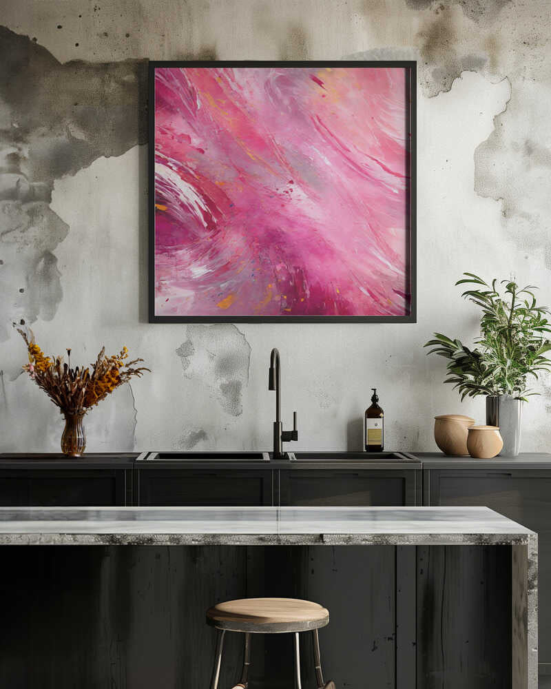 Vibrant Abstract with Bold Pink