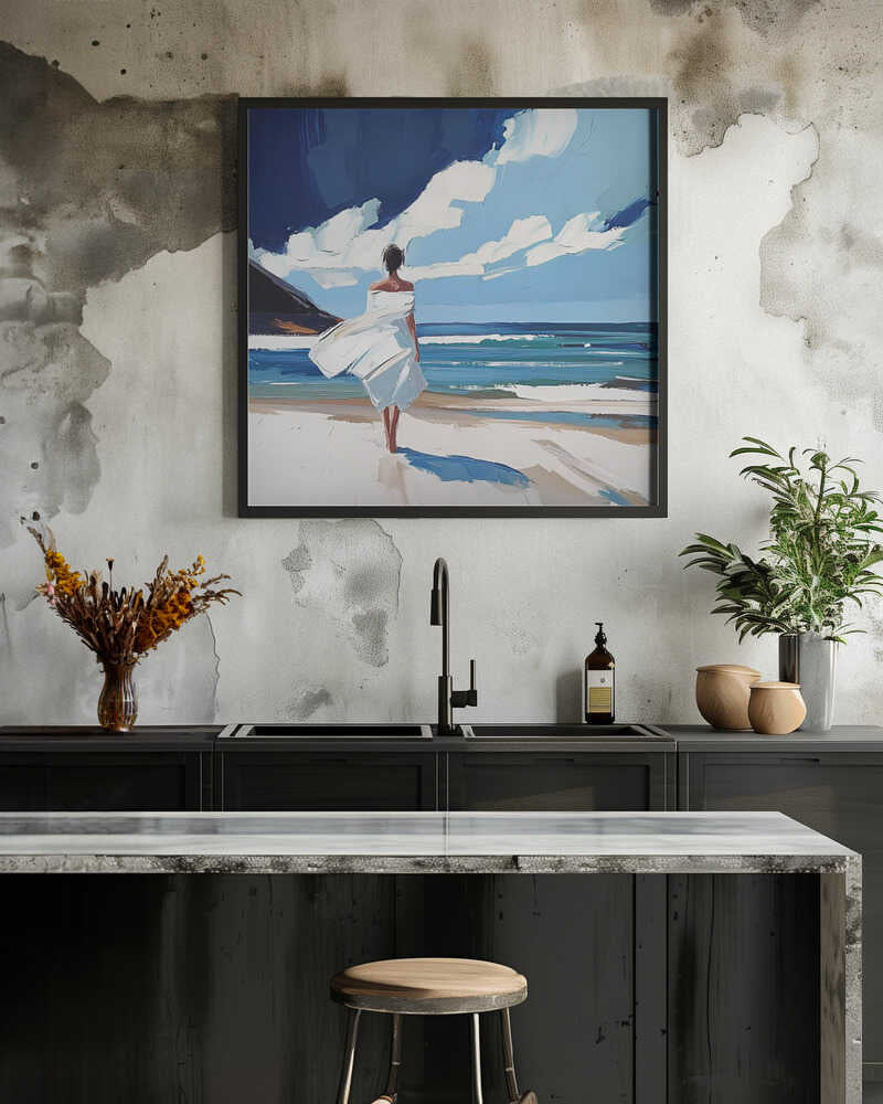 Woman Walking On the Beach