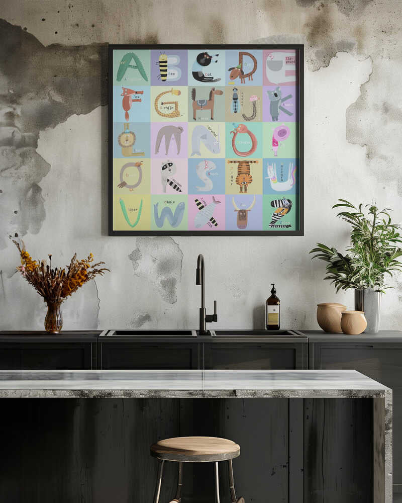 Cartoon Alphabet Animal Letters by Carla Daly