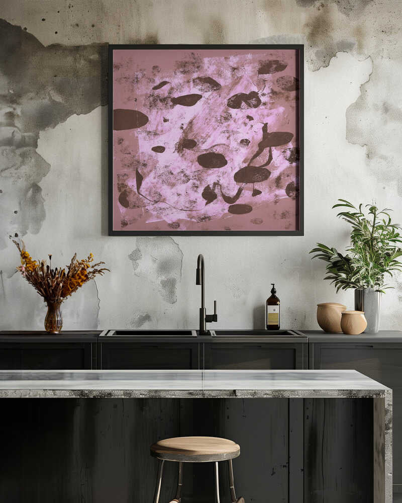 Organic Shapes In Shapes Of Pink And Brown