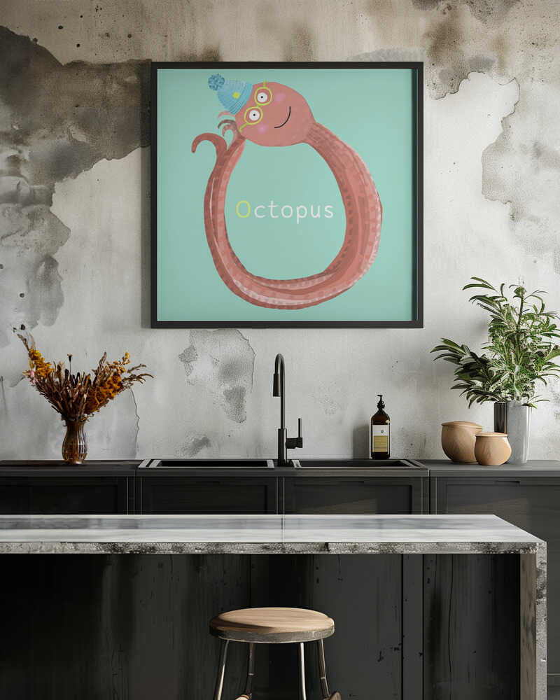 Cheerful Octopus With Glasses