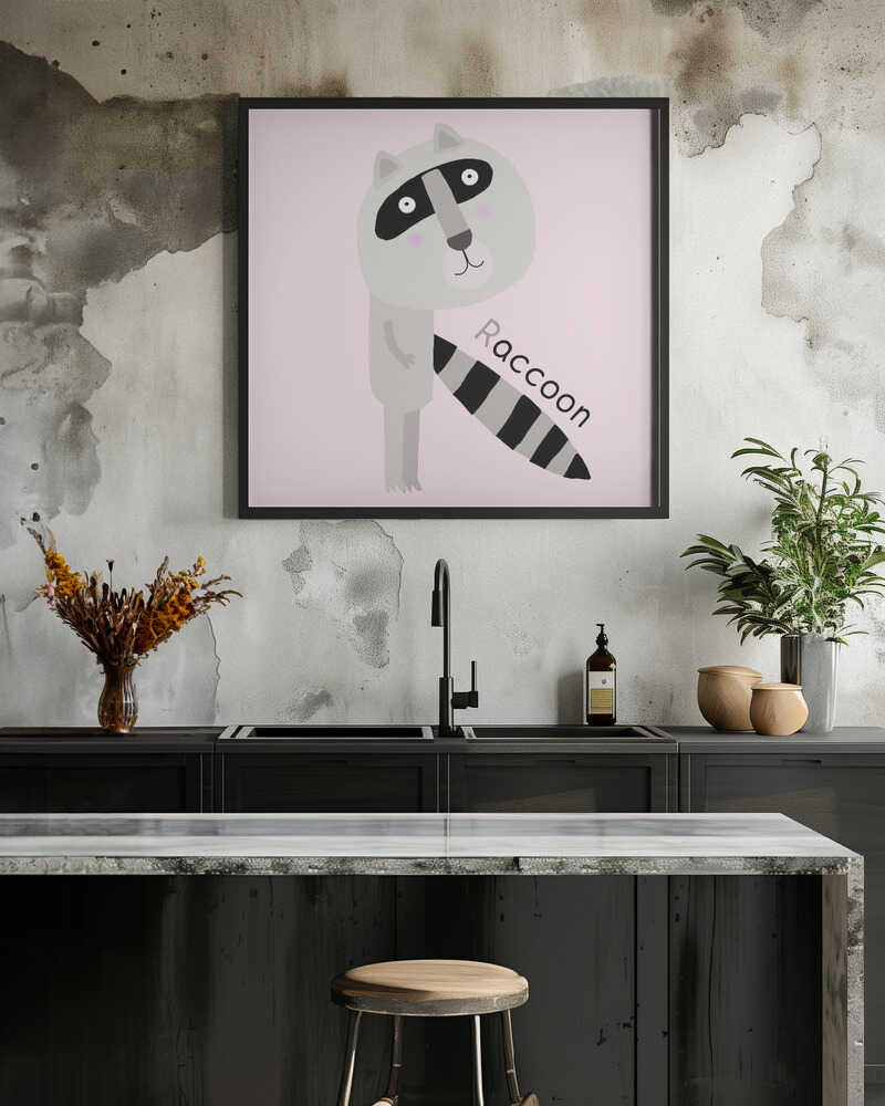 Playful Raccoon Illustration